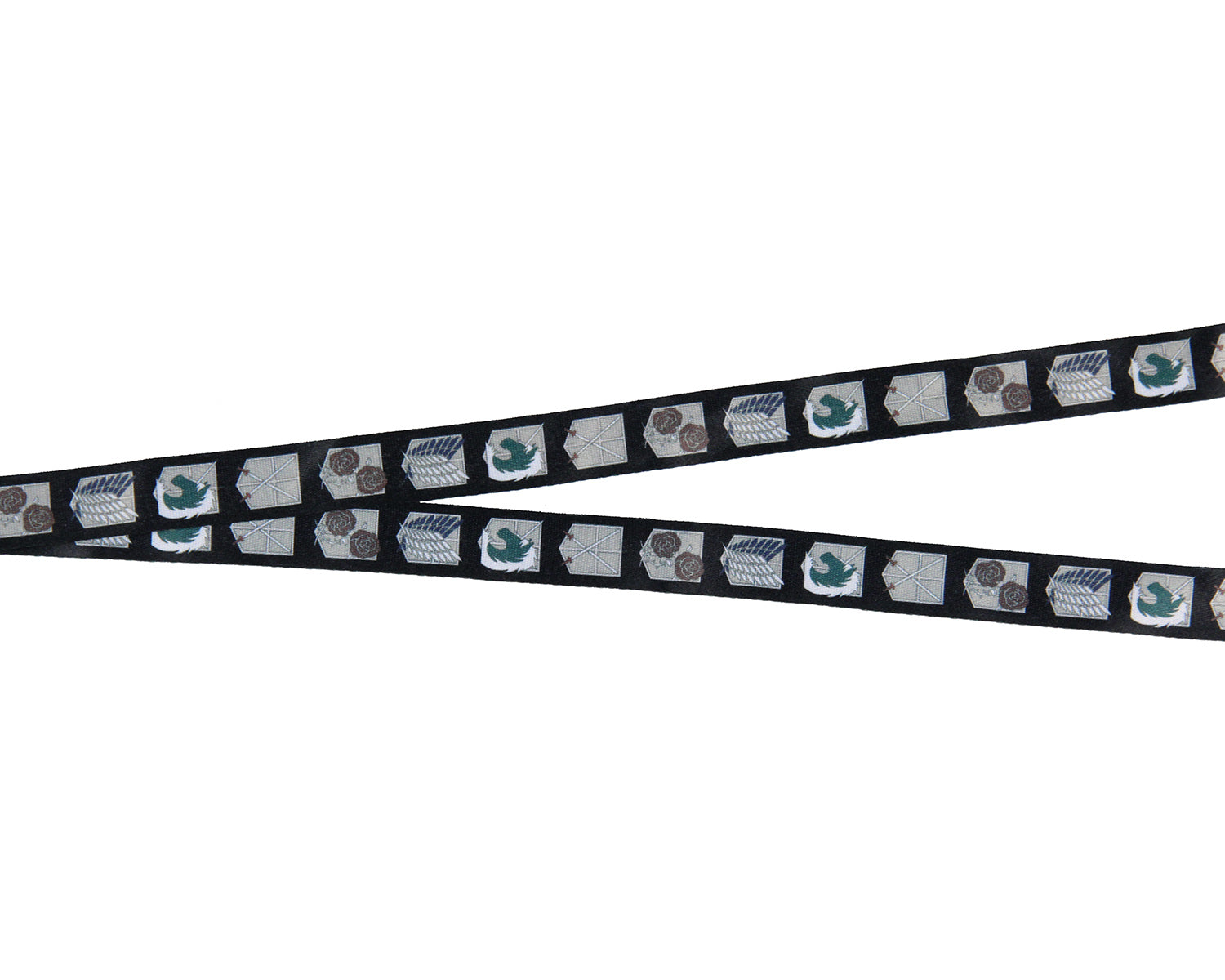 Attack on Titan Reversible ID Lanyard Breakaway Badge Holder with 2" Rubber Charm