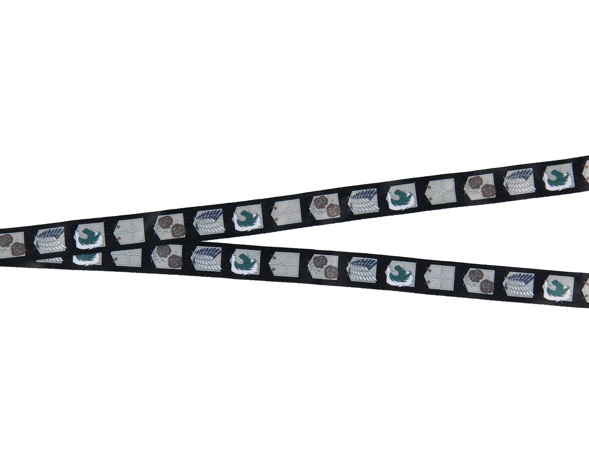 Attack on Titan Reversible ID Lanyard Breakaway Badge Holder with 2" Charm