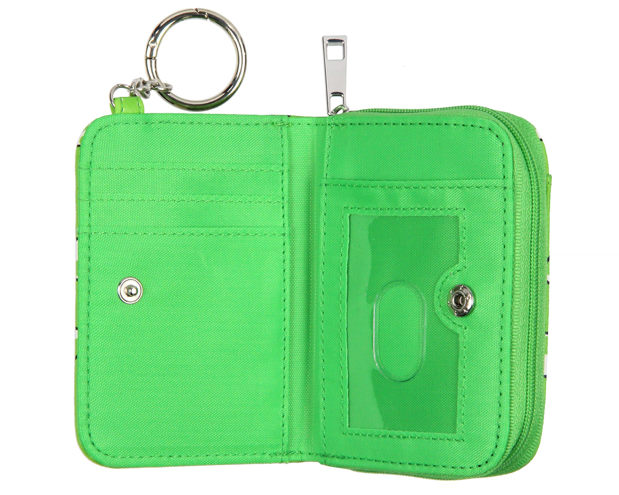 Super Mario Yoshi Compact Wallet With Snap Closure And Zipper Compartment