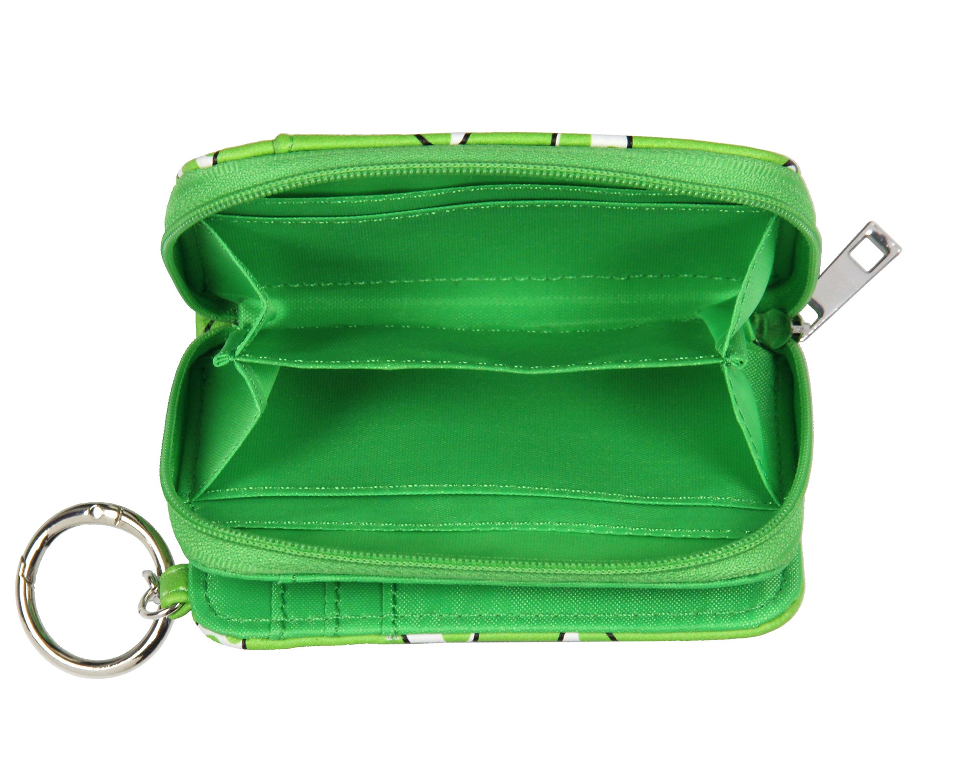 Super Mario Yoshi Compact Wallet With Snap Closure And Zipper Compartment