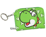 Super Mario Yoshi Compact Wallet With Snap Closure And Zipper Compartment