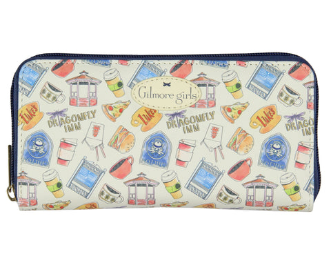 Gilmore Girls Dragonfly Inn Zip Around Closure Faux Leather Wallet For Women