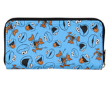 Sesame Street Cookie Monster Zip Around Closure Faux Leather Wallet For Women