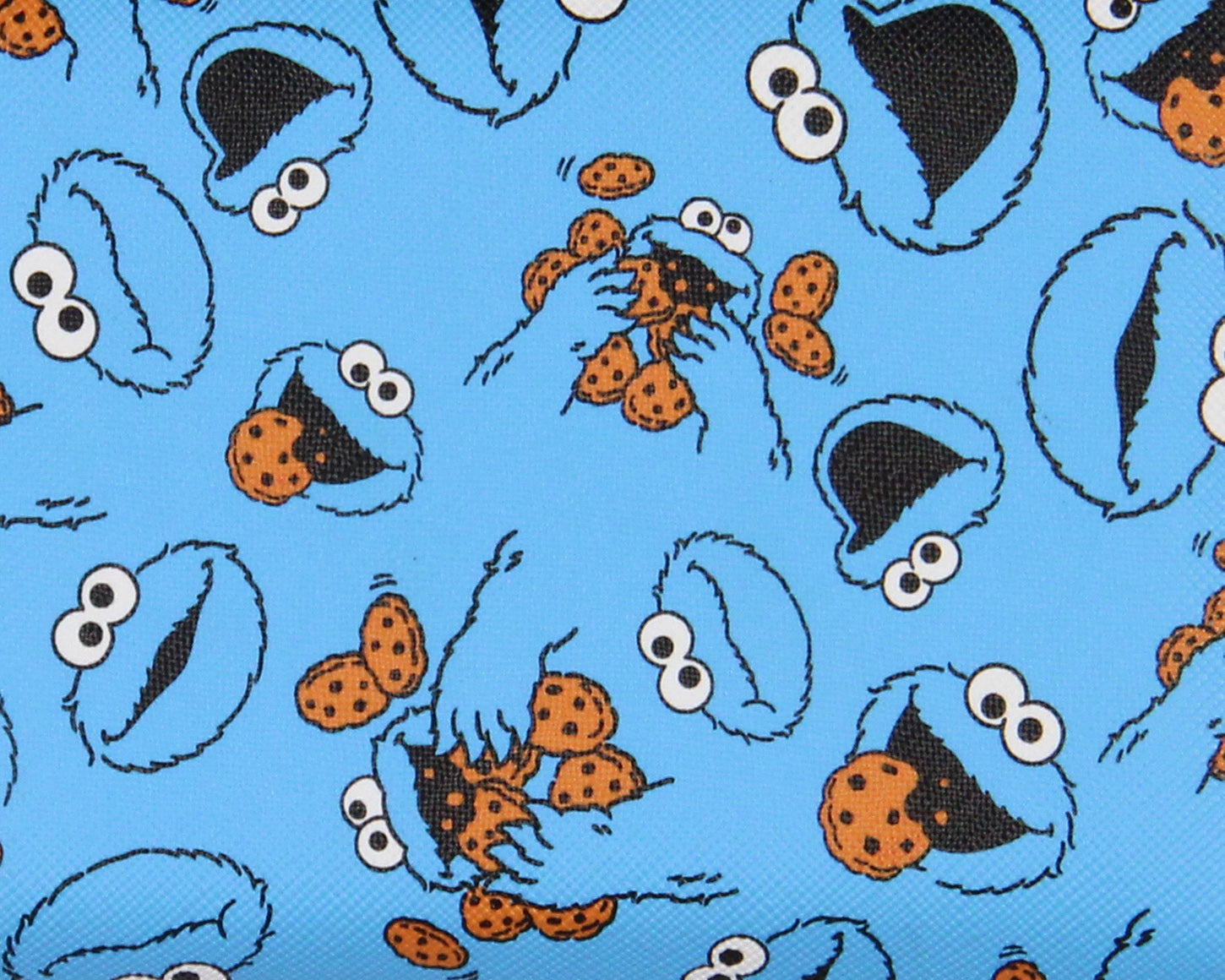 Sesame Street Cookie Monster Zip Around Closure Faux Leather Wallet For Women