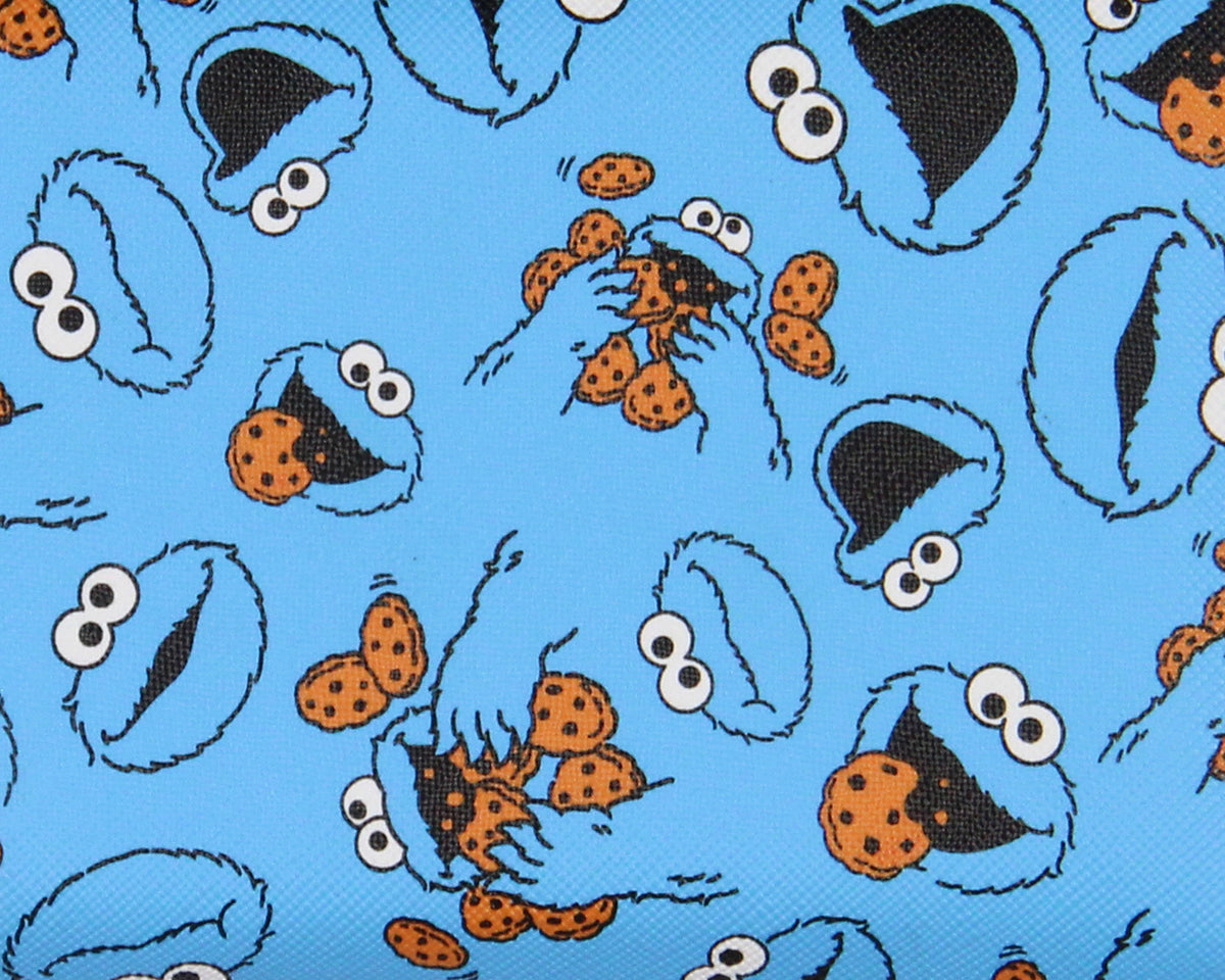 Sesame Street Cookie Monster Zip Around Closure Faux Leather Wallet For Women