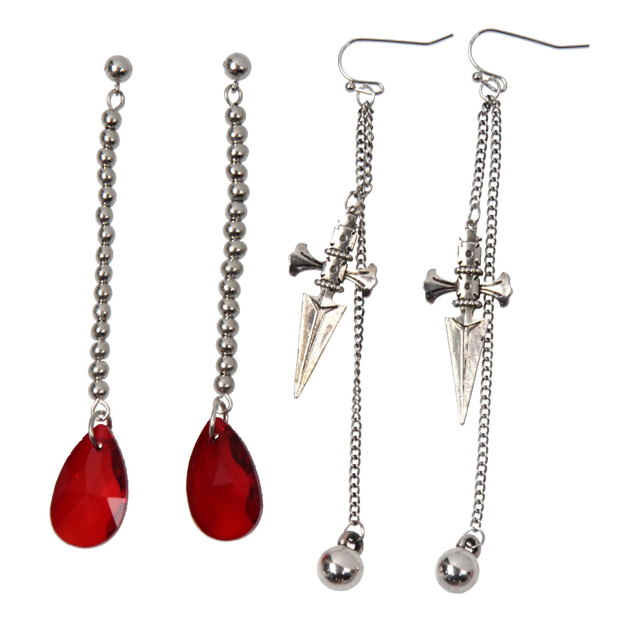 Hunter X Hunter Kuripika Jewelry Stud Dangle Closed Back Earrings Set 3 Pack - Seven Times Six