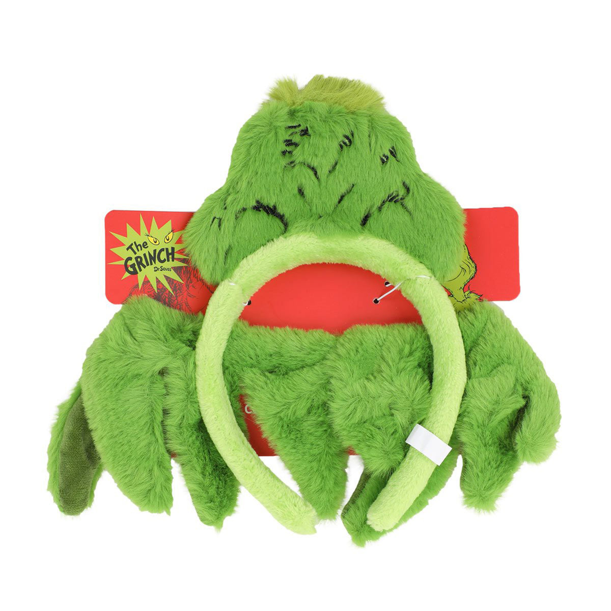 Dr. Suess The Grinch Plush Headband and Fur Choker Collar Cosplay Set