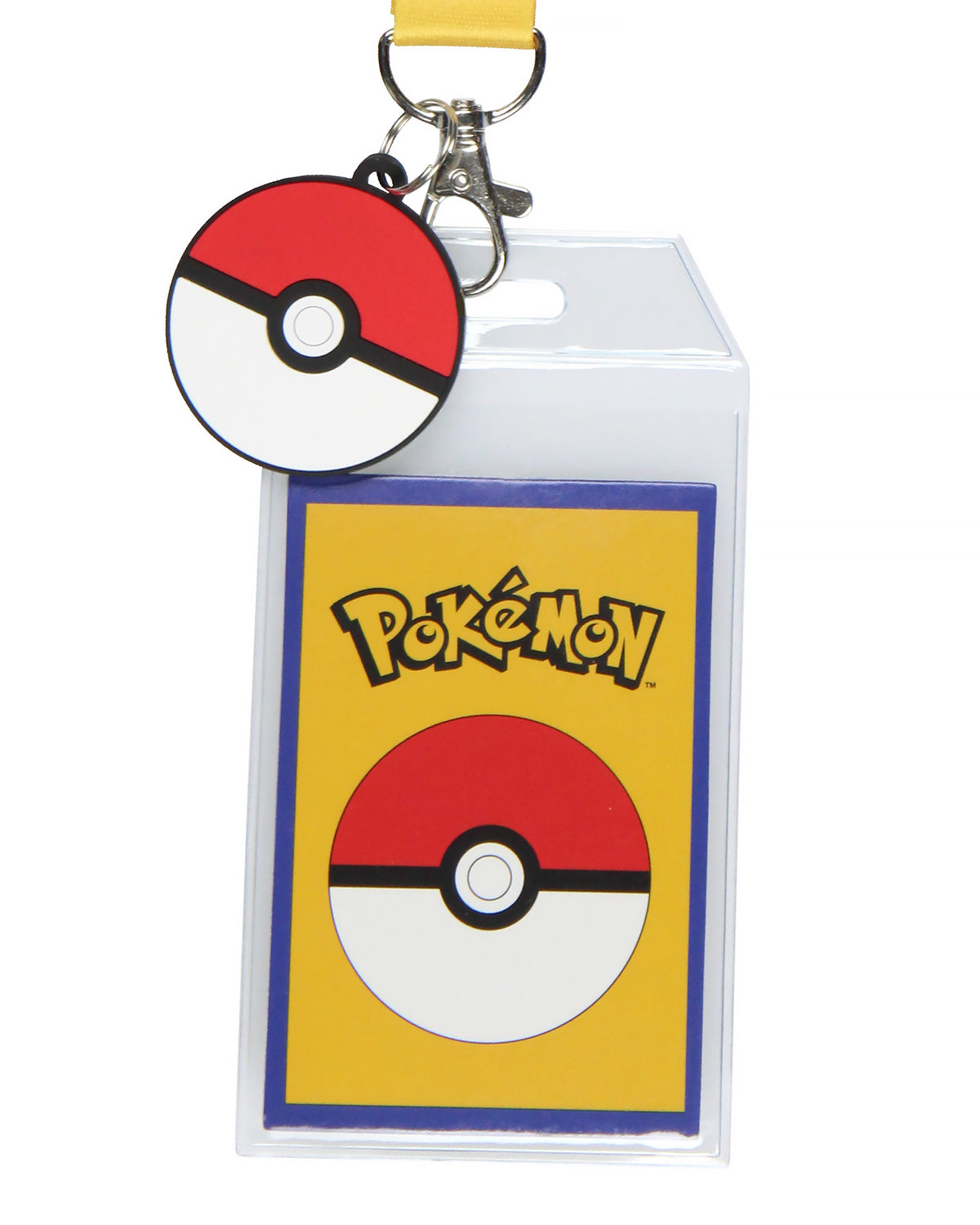 Pokemon Group Breakaway ID Badge Holder Lanyard w/ 2" Pokeball Pendant