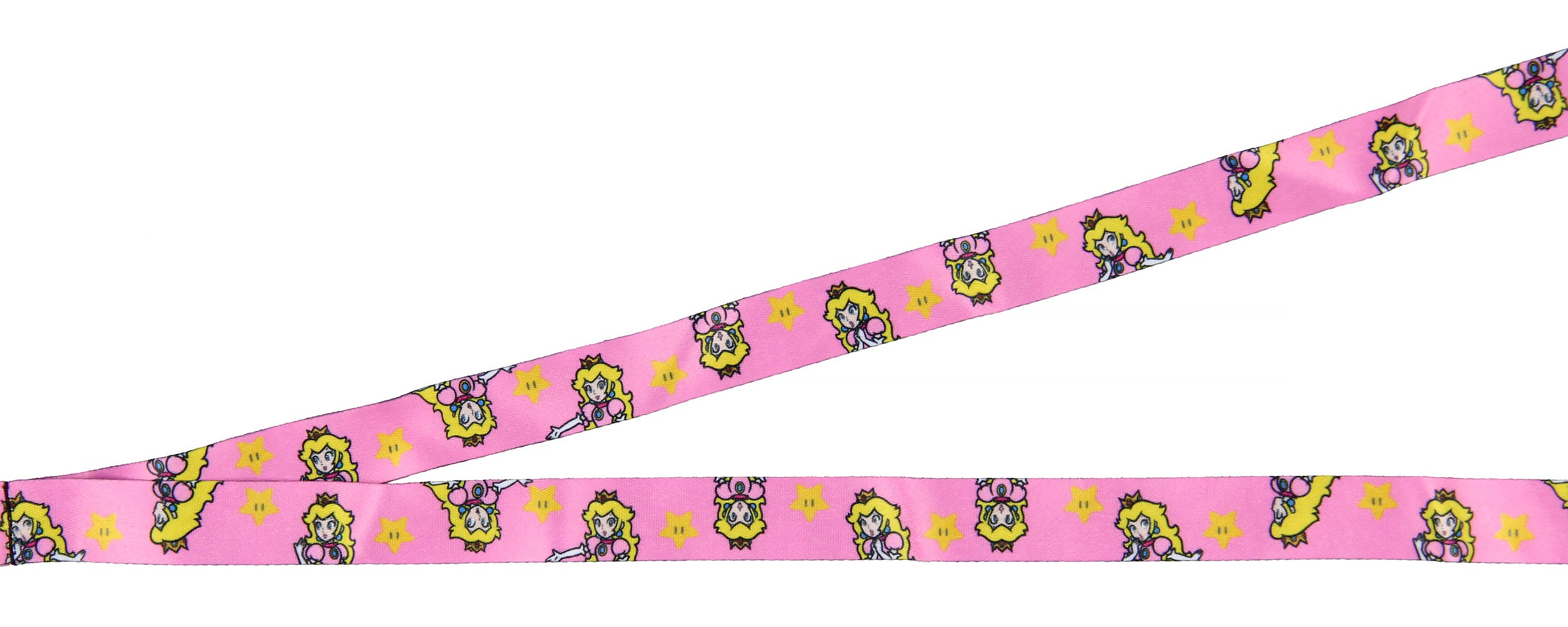Nintendo Super Mario Princess Peach ID Badge Holder Lanyard w/ Rubber Charm