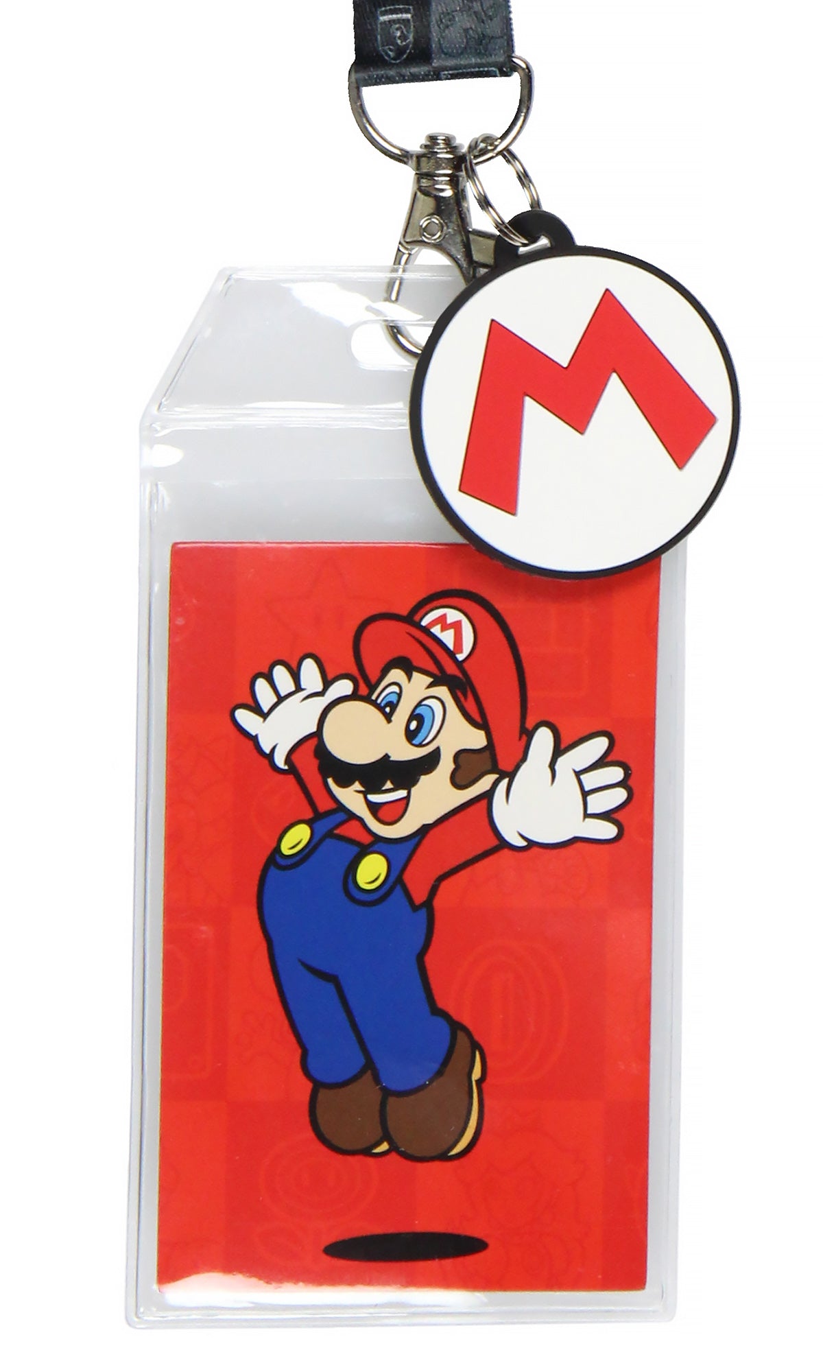 Nintendo Super Mario Lanyard ID Badge Holder Lanyard w/ Charm