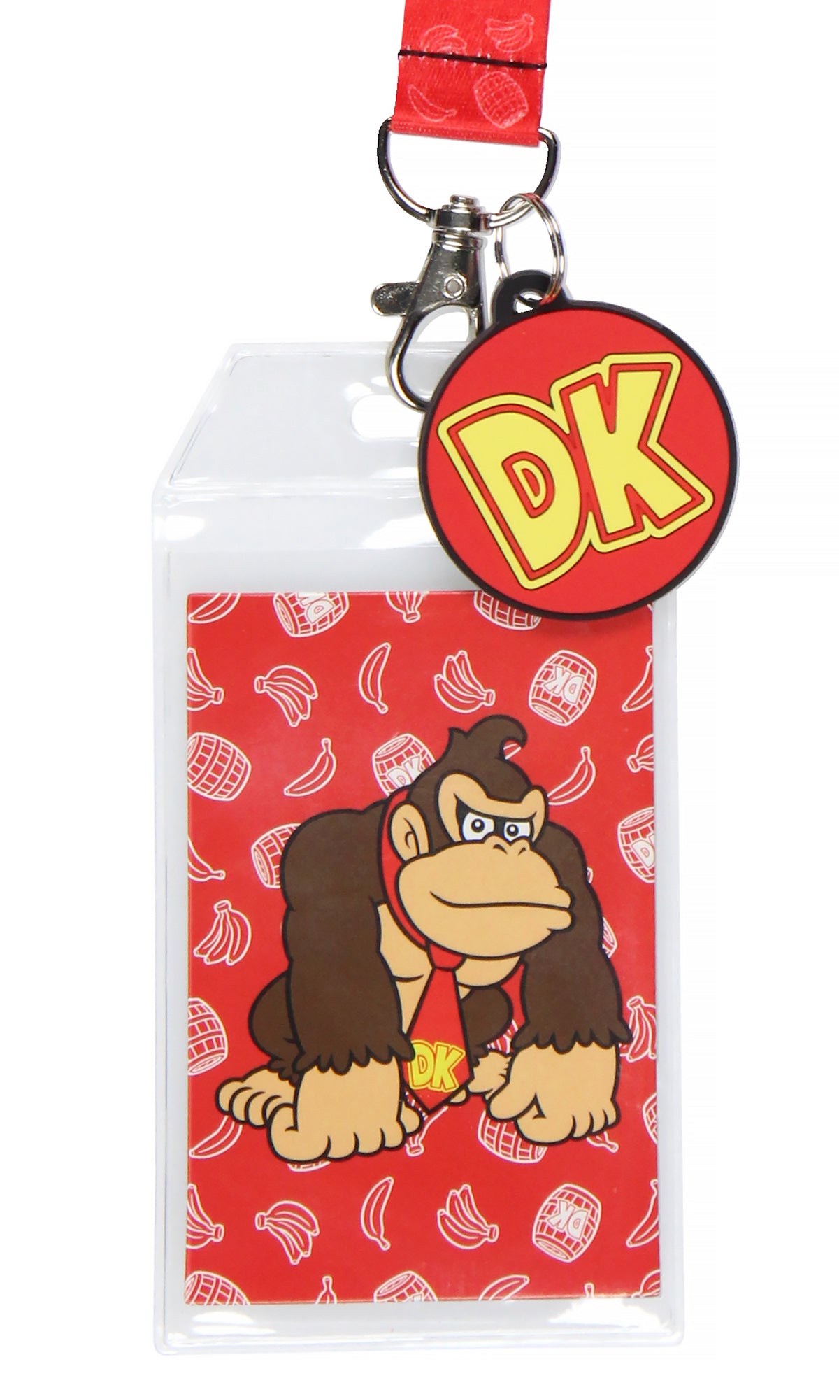 Nintendo Super Mario Donkey Kong Lanyard ID Badge Holder Lanyard w/ Charm