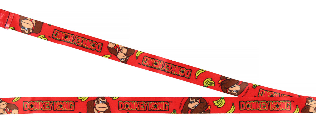 Nintendo Super Mario Donkey Kong Lanyard ID Badge Holder Lanyard w/ Charm