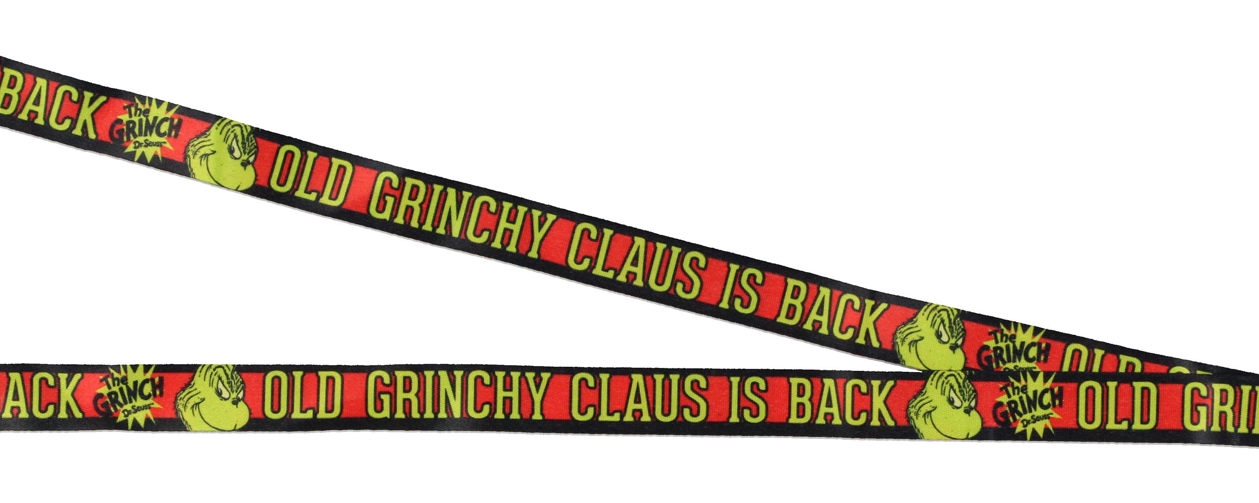 Dr. Seuss GRINCH Old Grinchy Claus is Back Breakaway Lanyard ID Badge Holder
