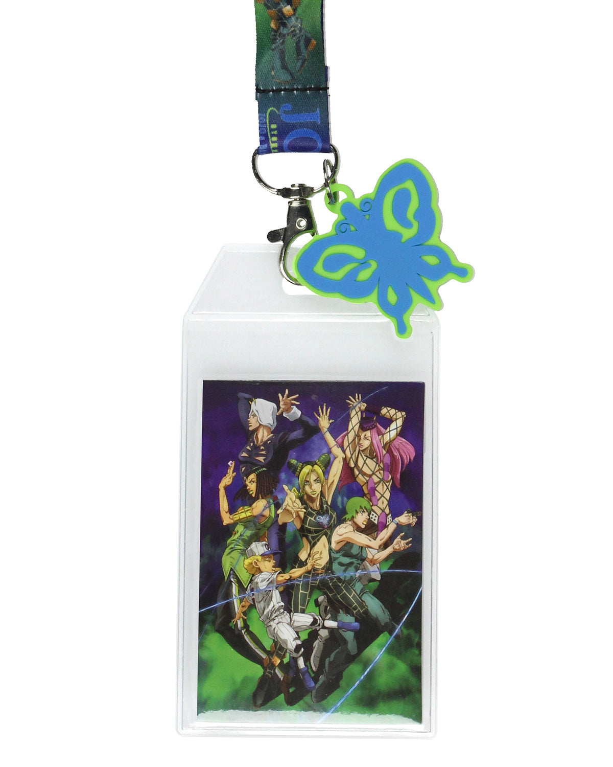 JoJo's Bizarre Adventure Stone Ocean Lanyard ID Badge Holder with Charm