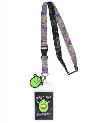 Shrek What The Shrek Reversible ID Badge Holder Ogre Rubber Charm Lanyard