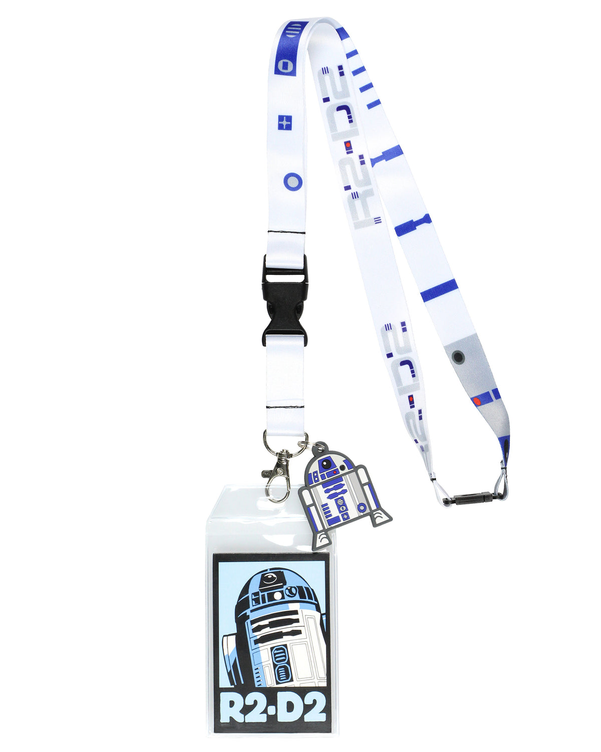 Star Wars R2-D2 Robot Droid Lanyard ID Badge Holder With 2.5" Charm