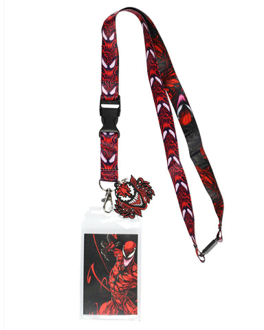 Marvel Venom 2 Carnage Lanyard ID Badge Holder With Character Rubber Charm