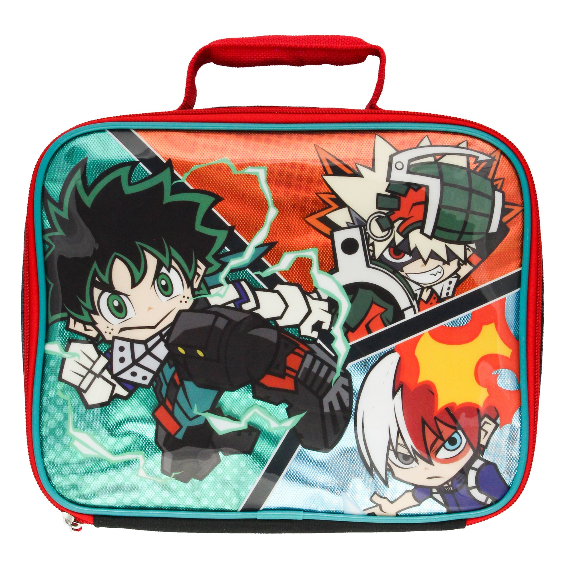 My Hero Academia Lunch Box Chibi Deku Shoto And Bakugo Anime Manga Lunch Bag 10" - Seven Times Six