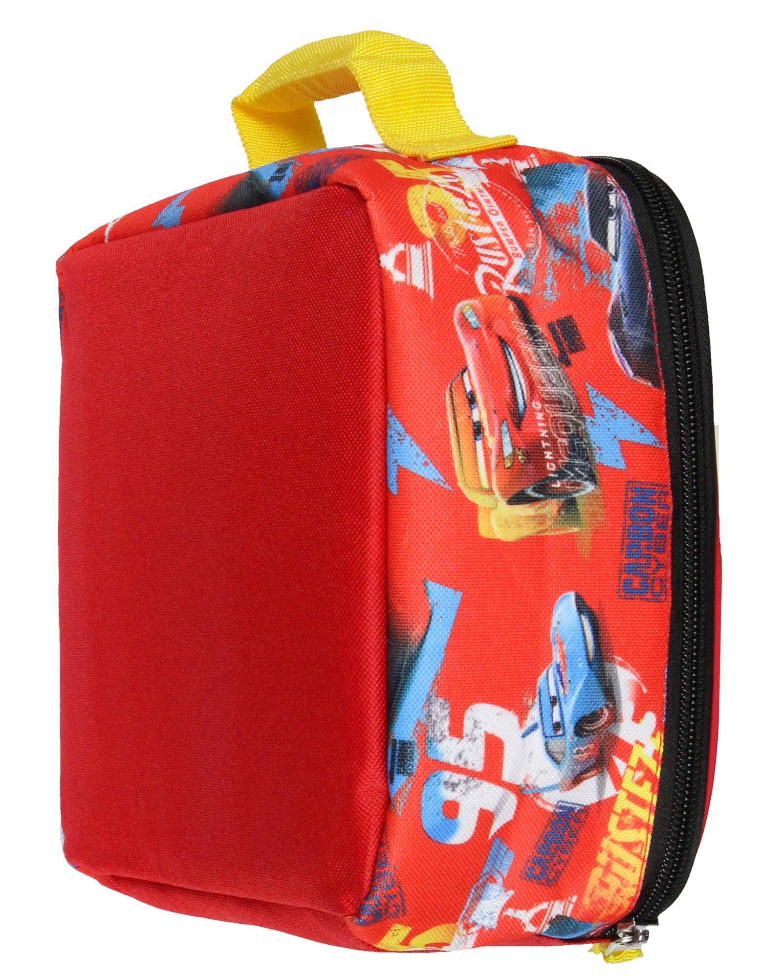 Disney Cars Lightning McQueen Lunch Box Carbon Cyber Insulated Lunch Bag 10"