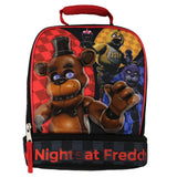 Five Nights At Freddy's Let's Eat Dual Compartment Insulated Soft Lunch Bag Tote