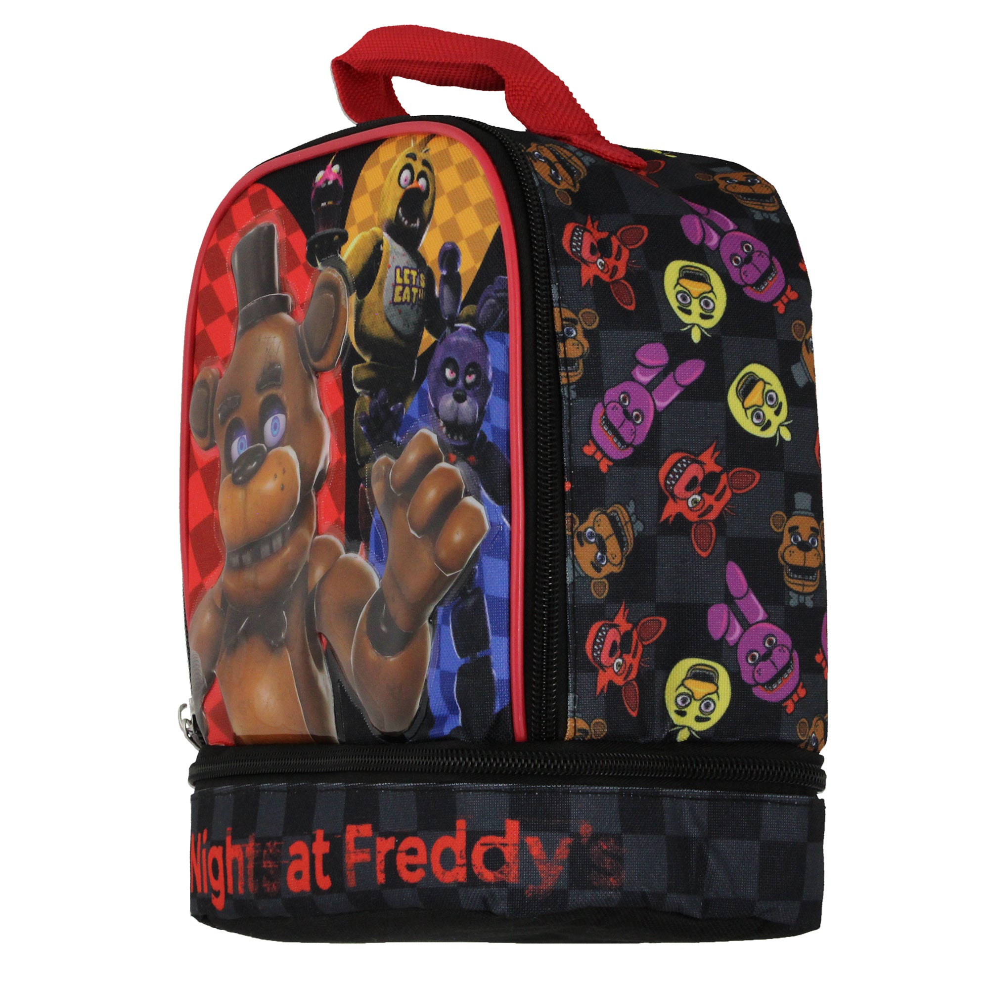 Five Nights At Freddy's Let's Eat Dual Compartment Insulated Soft Lunch Bag 10"