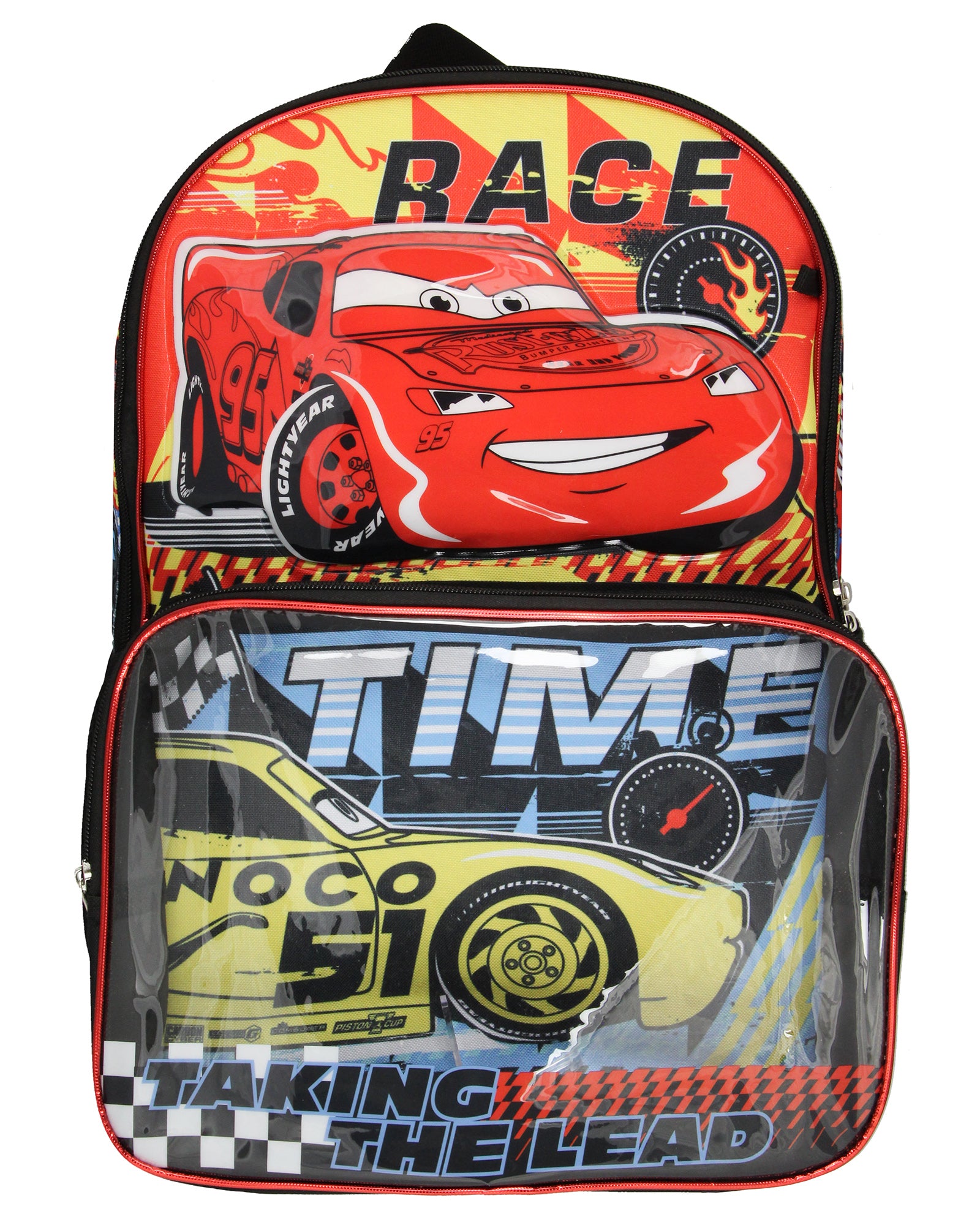 Disney Cars Taking The Lead Lightning McQueen Travel Laptop Backpack 5pc Set