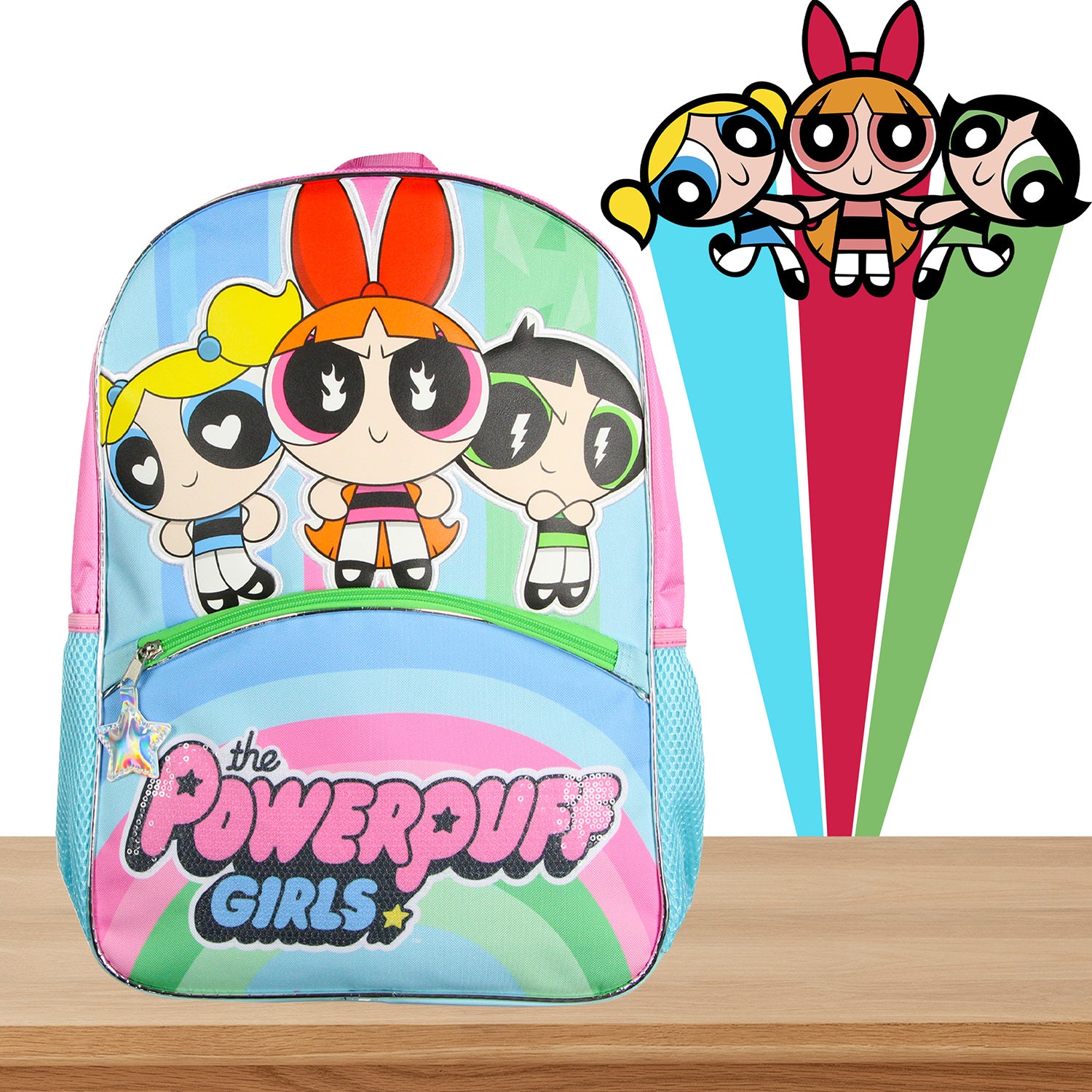The Powerpuff Girls Heroine Stance Backpack 17" Travel Laptop Backpack