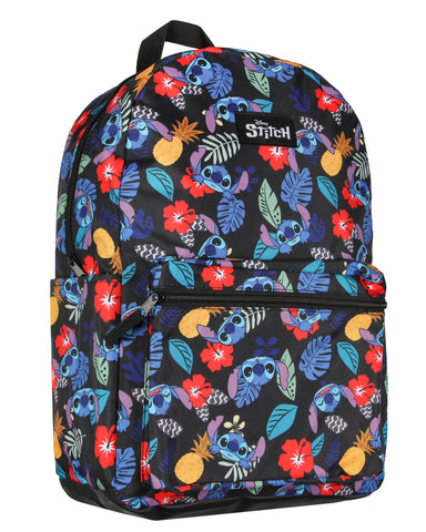 Disney Lilo & Stitch Tropical Leaves Pineapple 17" Travel Laptop Backpack