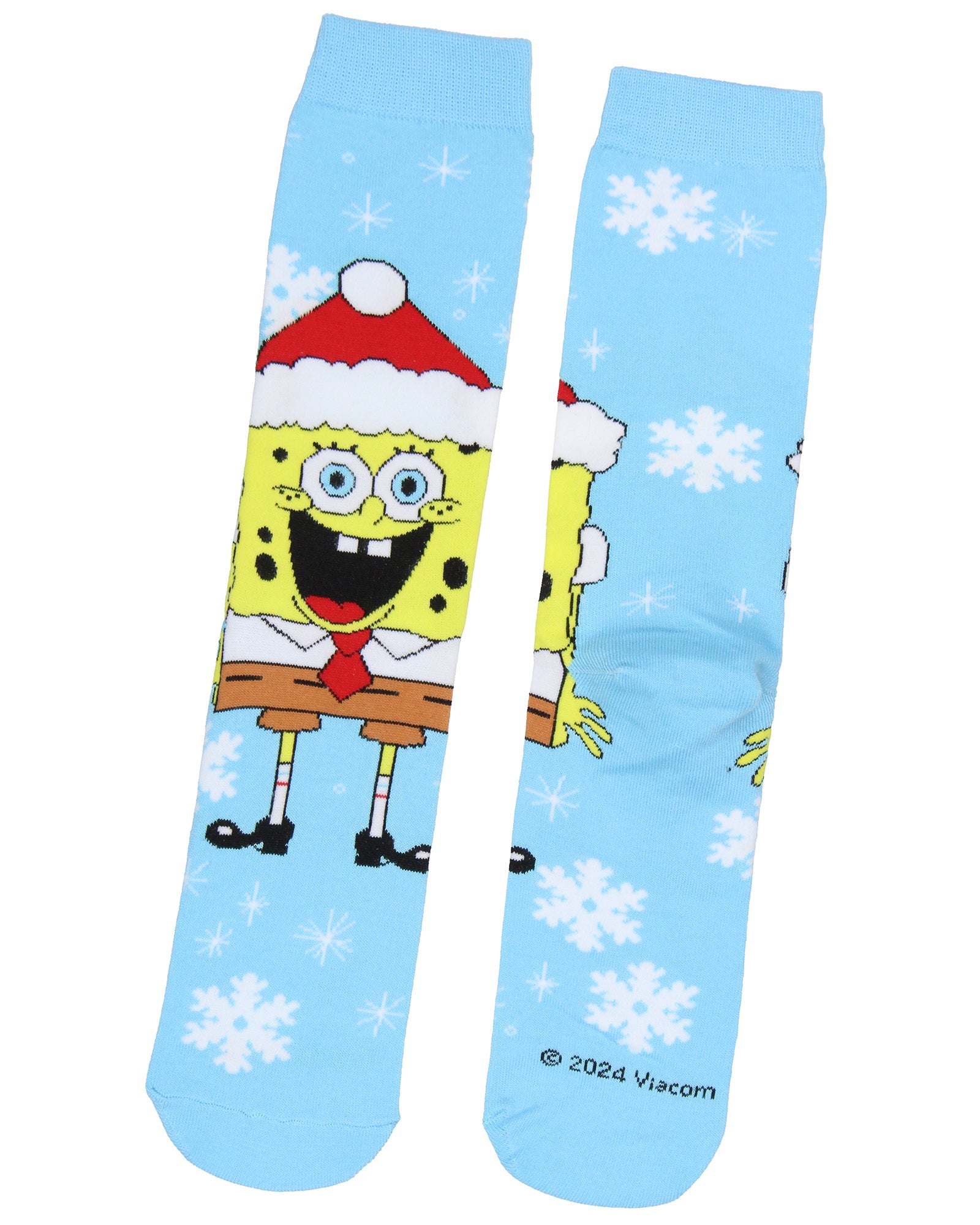 SpongeBob SquarePants I am Ready Christmas Holiday 2 Pack Mens Crew Socks