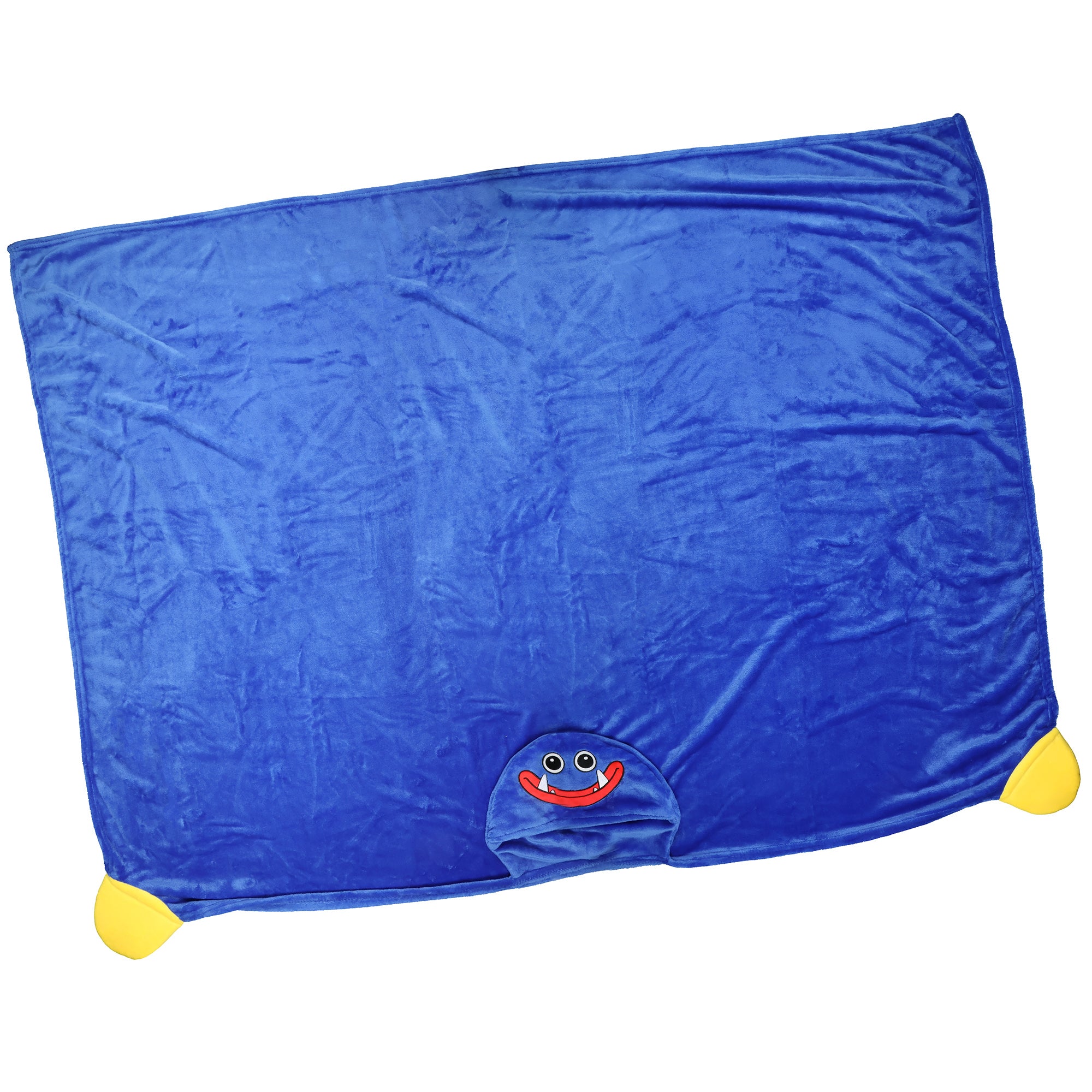 Poppy Playtime Huggy Wuggy Super Soft Hooded Blanket with Embroidered Face