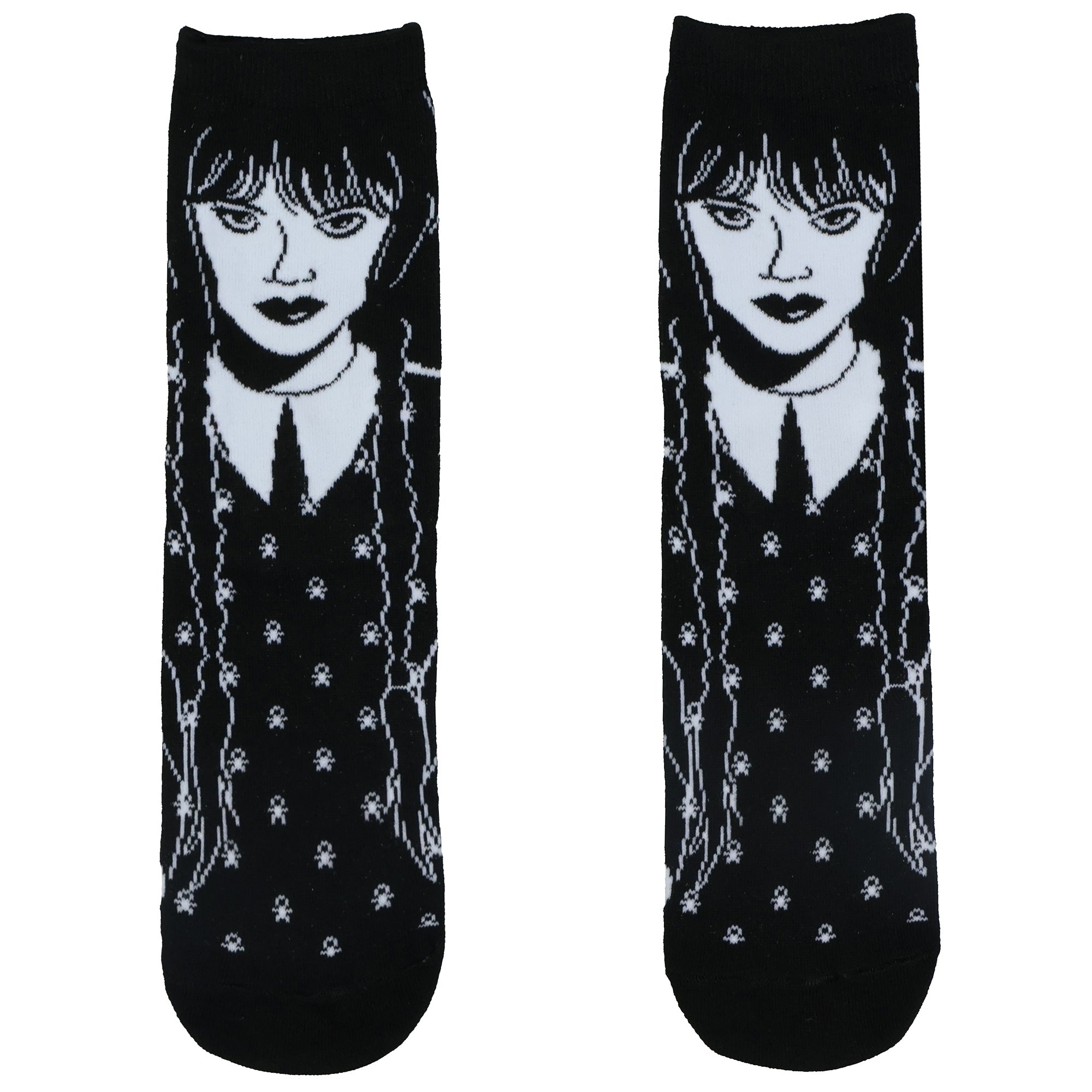 Wednesday Addams Socks Women's Creepy Walk Juniors One Size Crew Sock 1 Pair