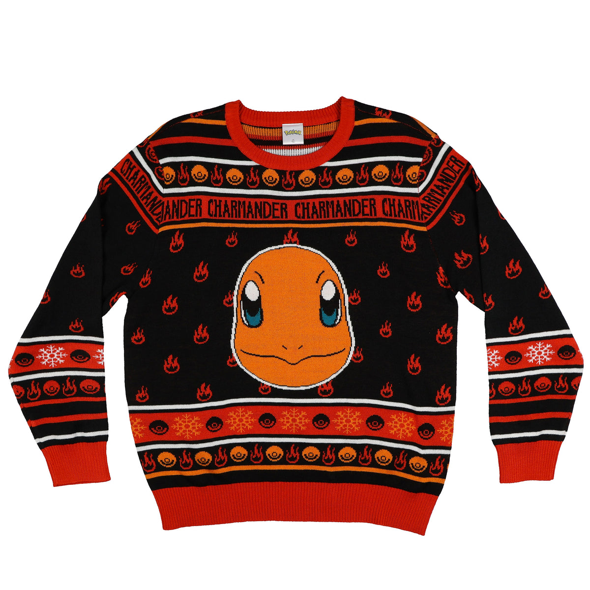 Pokemon Ugly Christmas Sweater Kids Charmander Knit Pullover