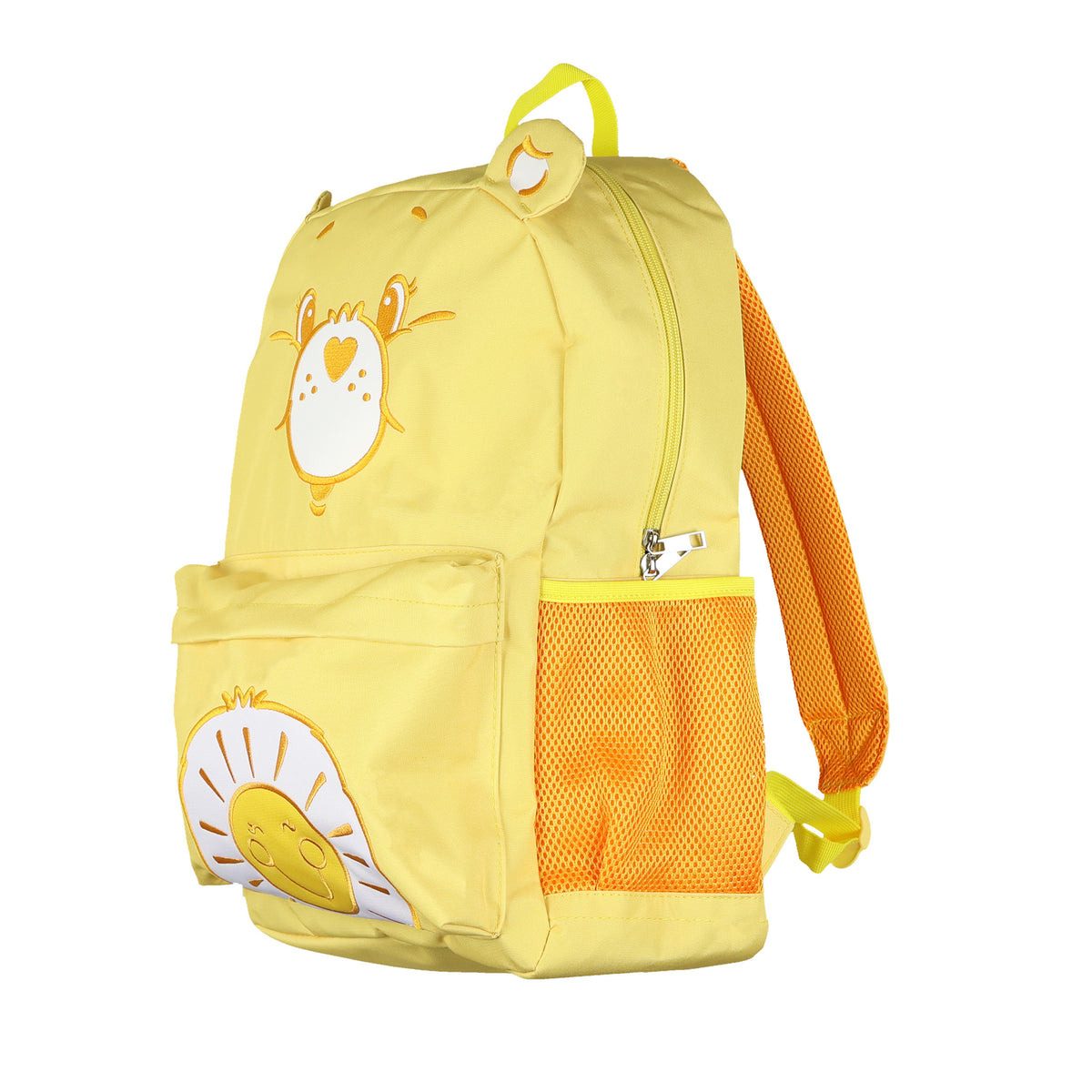 Care Bears Backpack 18" Funshine Bear Embroidered Design Book Bag with 3D Ears