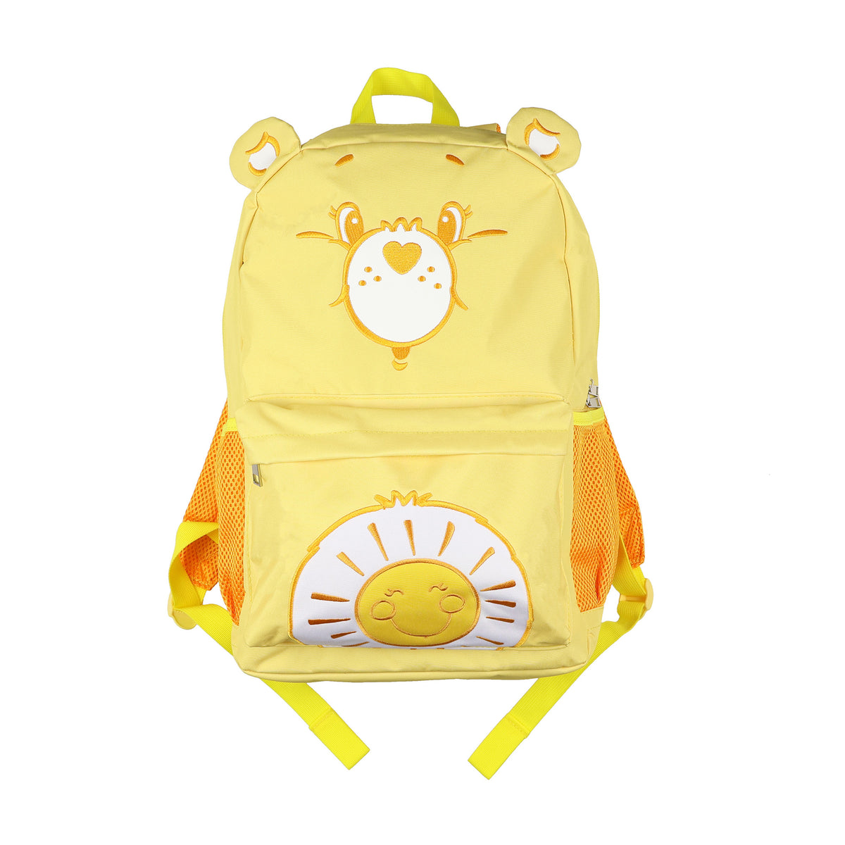 Care Bears Backpack 18" Funshine Bear Embroidered Design Book Bag with 3D Ears