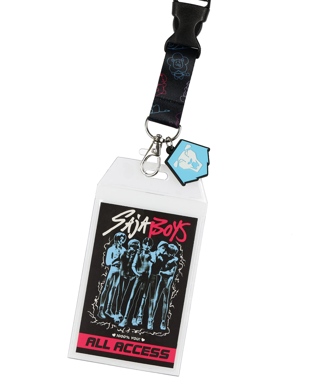 K-Pop Demon Hunters Saja Boys Concert Clear ID Badge Holder Breakaway Lanyard