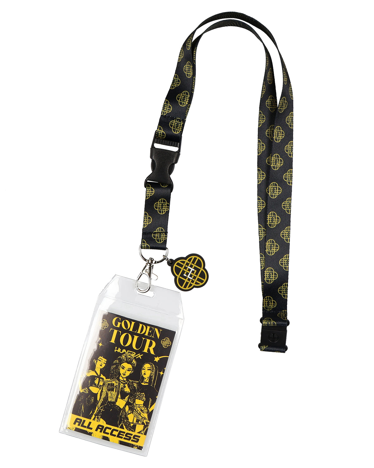 K-Pop Demon Hunters Lanyard HUNTR/X Golden Tour Breakaway Clear ID Badge Holder