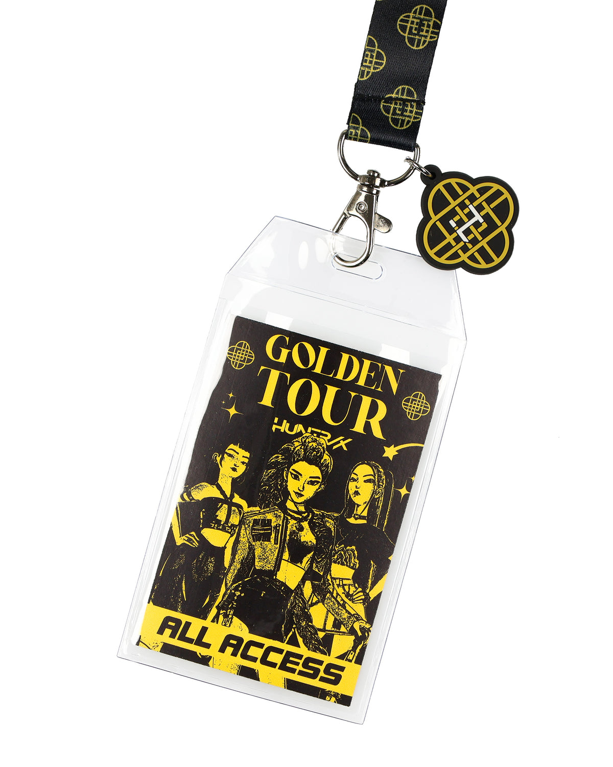 K-Pop Demon Hunters Lanyard HUNTR/X Golden Tour Breakaway Clear ID Badge Holder