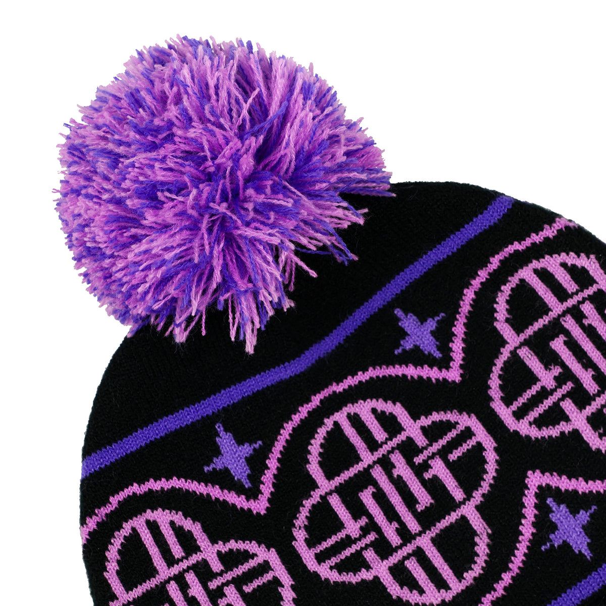 K-Pop Demon Hunters Beanie HUNTR/X Cuffed Pom Knit Cap Hat Women's OSFM