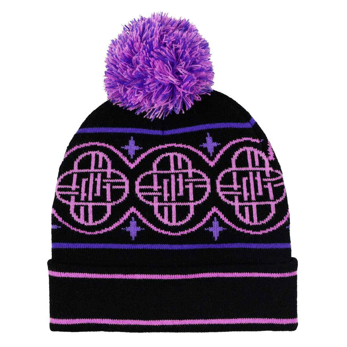 K-Pop Demon Hunters Beanie HUNTR/X Cuffed Pom Knit Cap Hat Women's OSFM