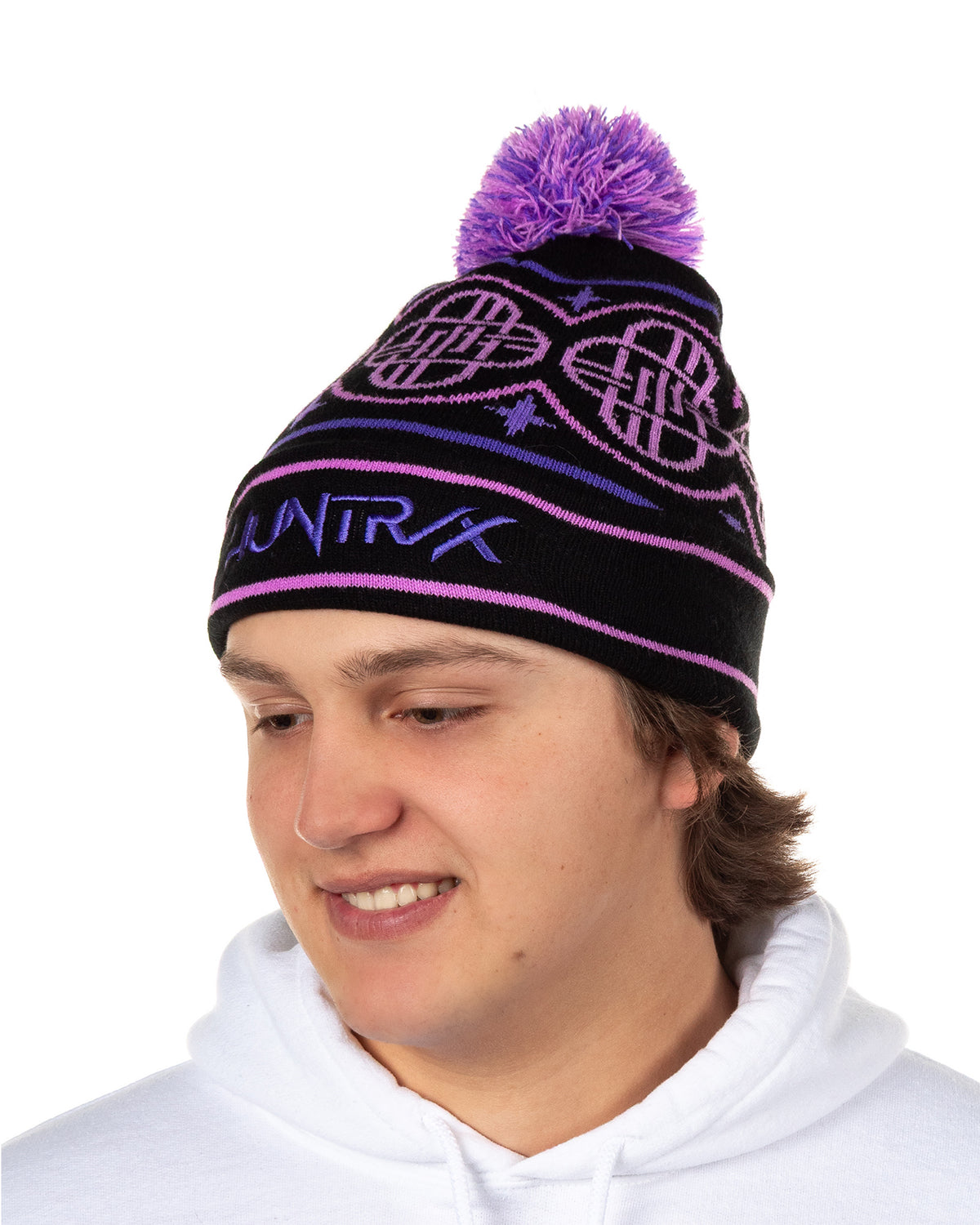 K-Pop Demon Hunters Beanie HUNTR/X Cuffed Pom Knit Cap Hat Women's OSFM