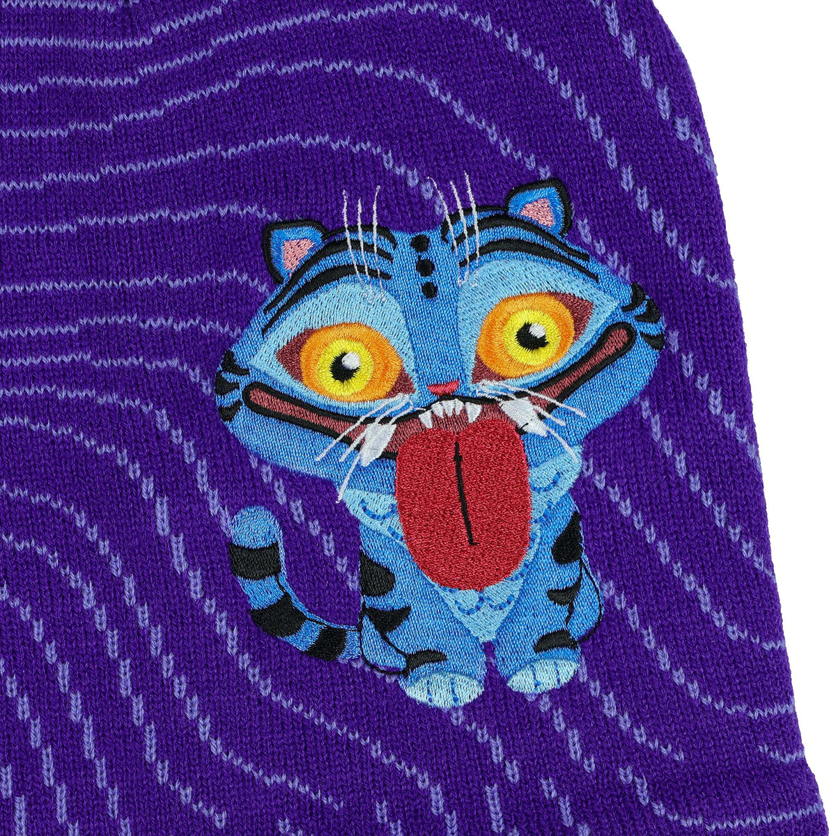 K-Pop Demon Hunters Beanie Peek A Boo Derpy Tiger Knit Cuffed Hat Adult OSFM