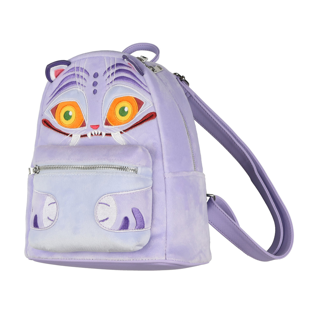 KPop Demon Hunters Mini Backpack 10" Furry Derpy Tiger Handbag Purse