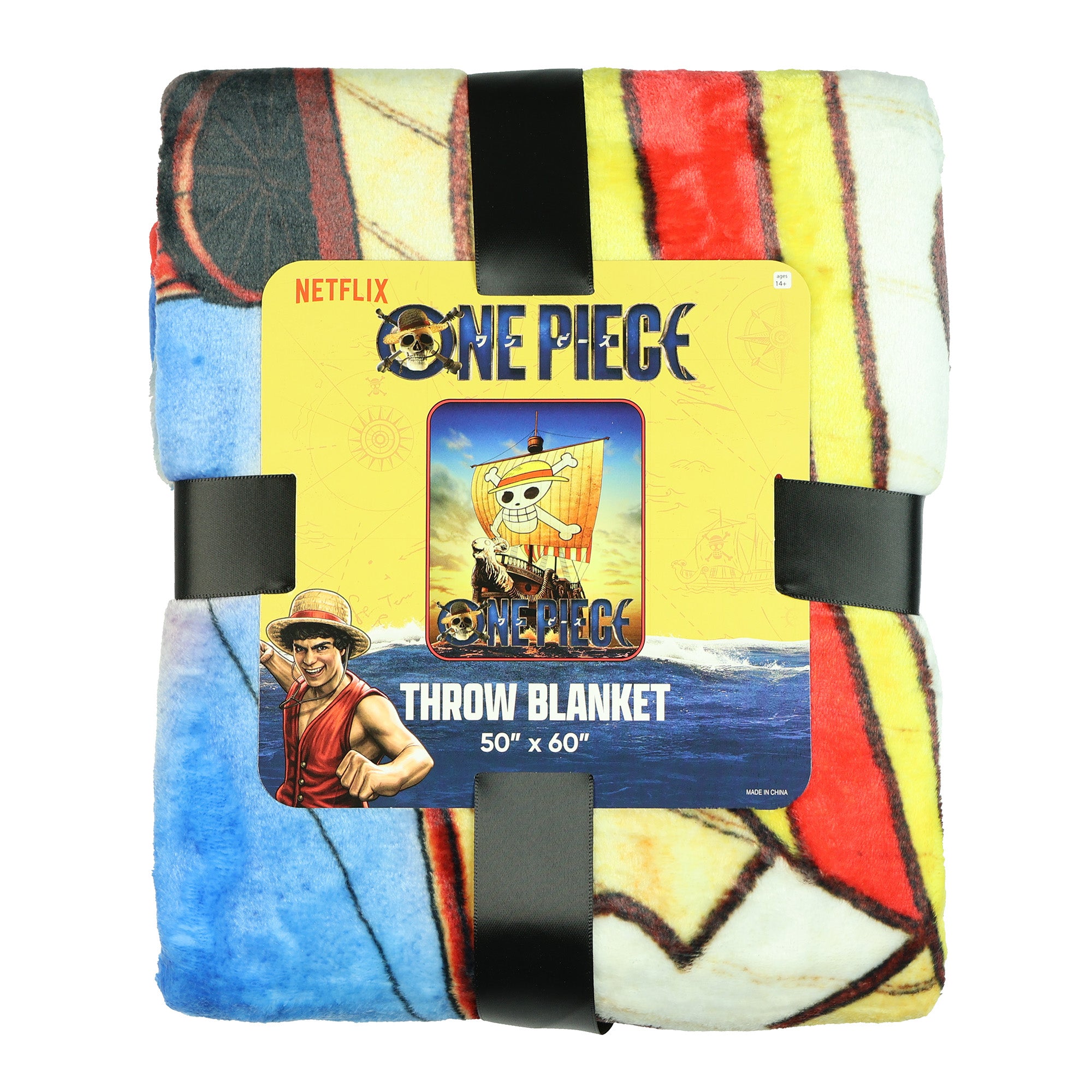 One Piece Throw Blanket Straw Hat Pirates Going Merry, 50" x 60"