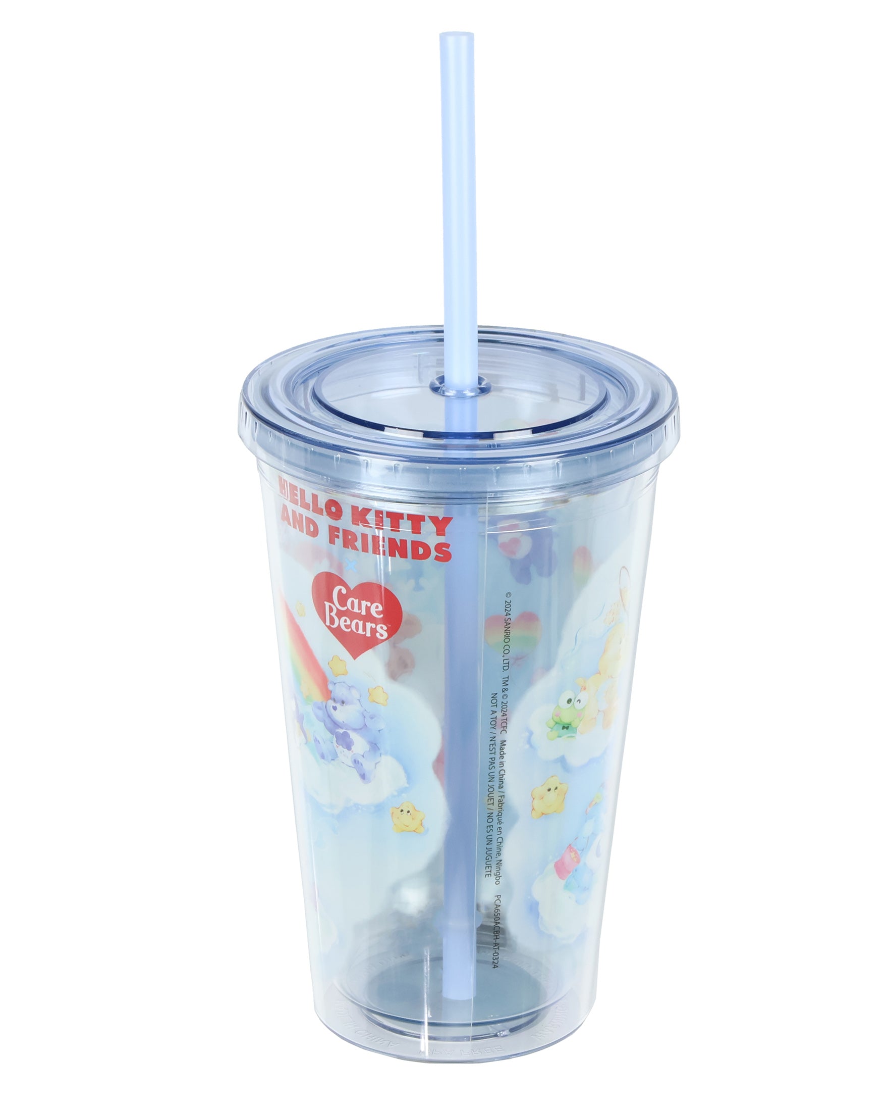 Hello Kitty and Friends x Care Bears Tumbler 16 oz Travel Cup with Straw