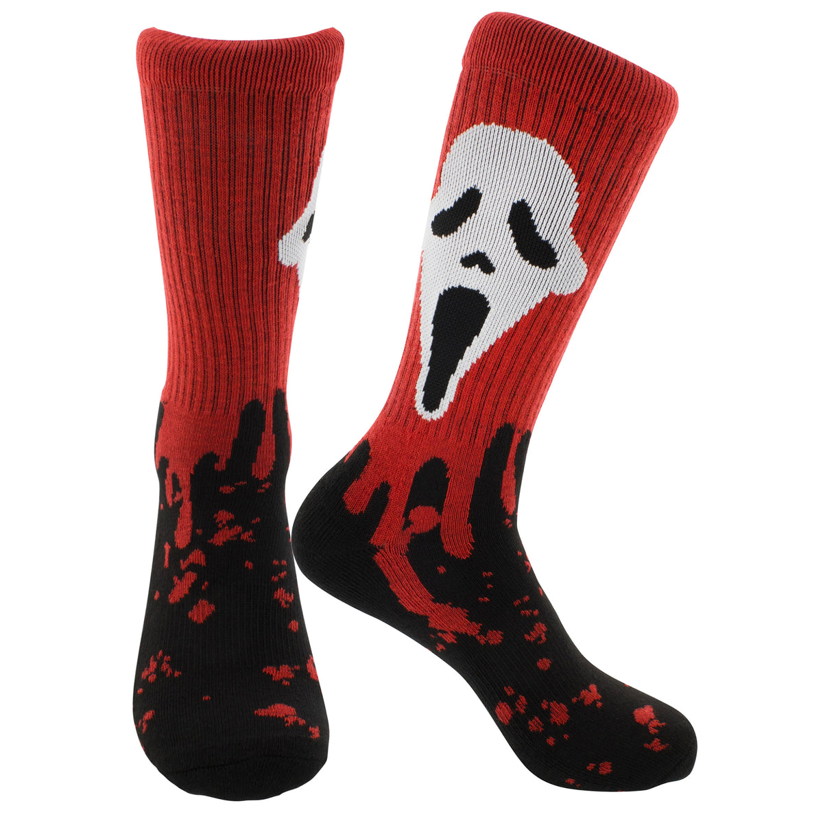 Ghostface Men's Horror Movie Mask Mid-Calf Crew Socks 1 Pair