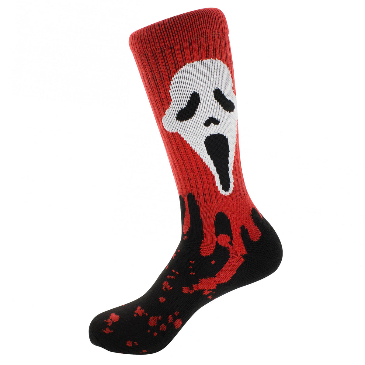 Ghostface Men's Horror Movie Mask Mid-Calf Crew Socks 1 Pair