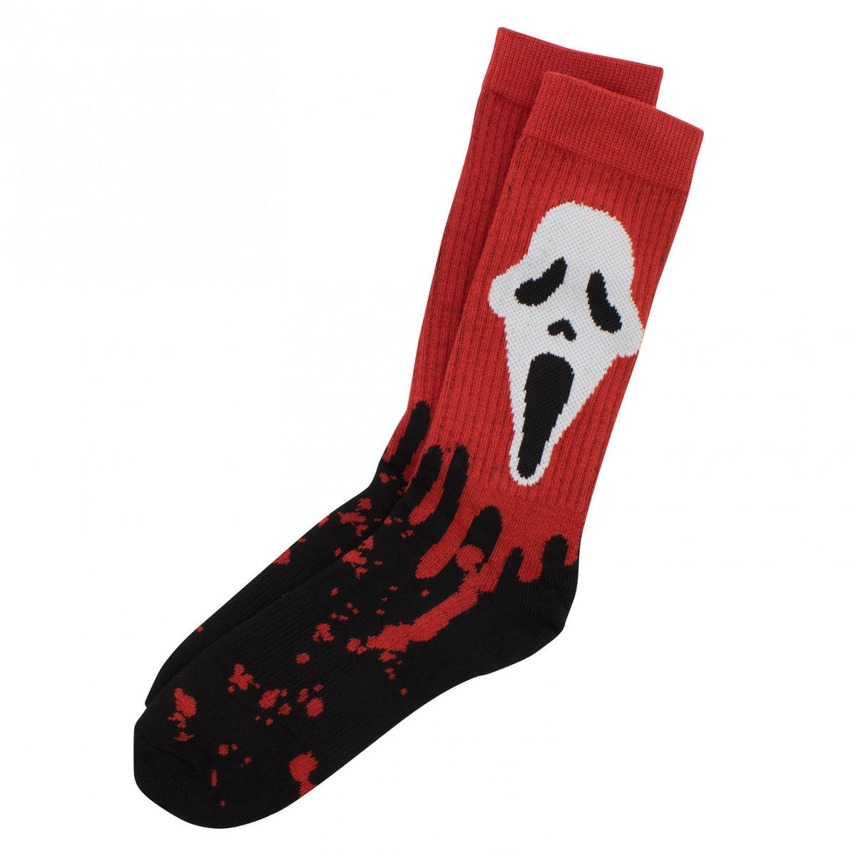 Ghostface Men's Horror Movie Mask Mid-Calf Crew Socks 1 Pair