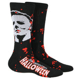 Halloween Men's Michael Myers Blood Scary Horror Movie Crew Socks
