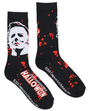 Halloween Men's Michael Myers Blood Scary Horror Movie Crew Socks