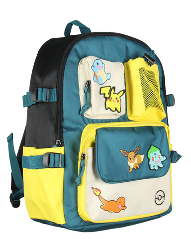 Pokemon 16" Backpack Pikachu Eevee Charmander Travel Laptop Multipurpose Backpack